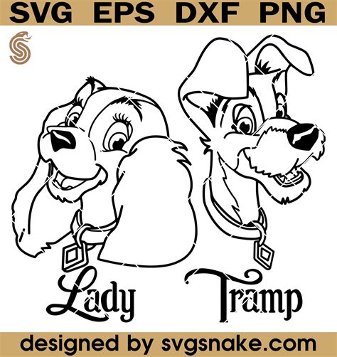 Disney Lady And The Tramp Svg Lady And The Tramp Svg Svg Snake