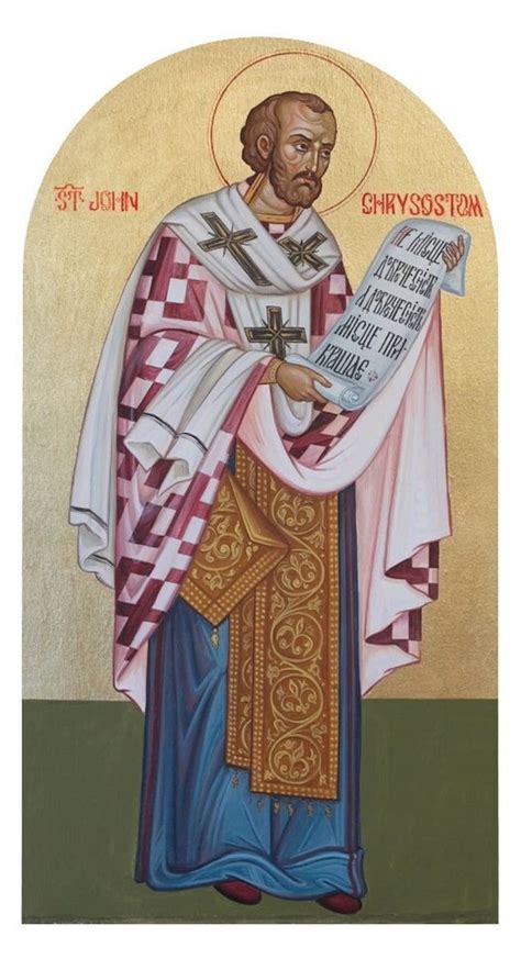 Saint John Chrysostom Byzantine Style Icon Personalized Etsy