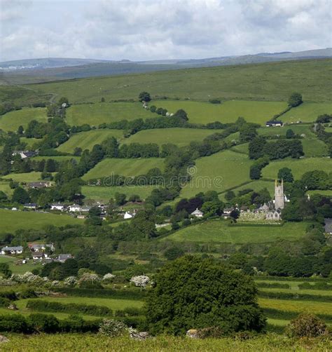 Widecombe In The Moor Stock Photo Image Of Fields Green 42092376