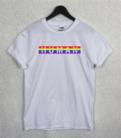 Feel free to contact us with any questions, we will be happy to help! Gay Pride t shirt - Human Gay Rainbow flag LGBT t shirt tee