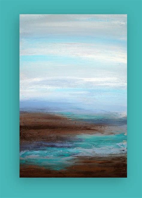 Original Ocean Abstract Acrylic Painting Titled Coastal