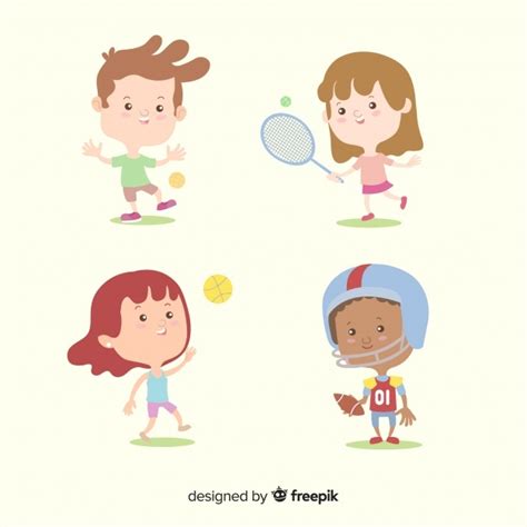 Children Characters Collection Vector Free Download