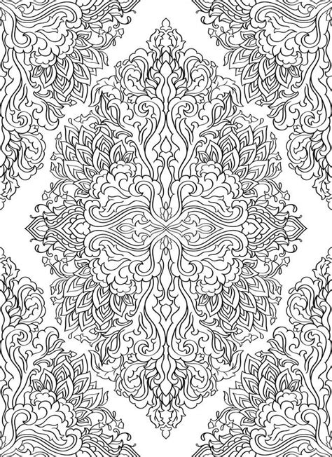 Vector Pattern With Medallion Stock Vector Illustration Of Damask