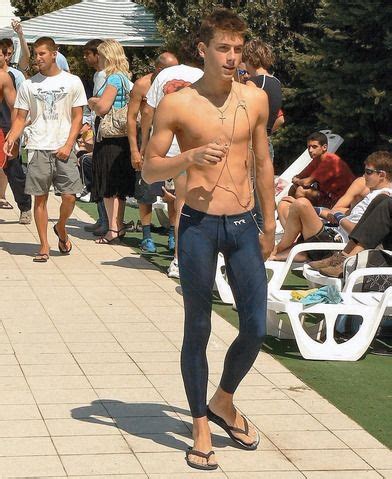 Showing Off His Body In Nothing But Lycra Tights Compression Clothing Meggings Male Feet