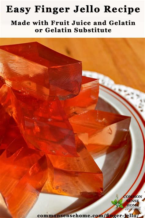 Easy Finger Jello Recipe Based On Knox Blocks Make It With Your Choice Of Fruit Juice And