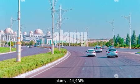 Ashgabat Turkmenistan City Scape Skyline Of Beautiful Architecture And