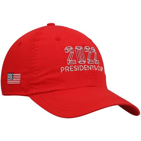 Men's Ahead Red 2022 Presidents Cup United States Team Flag Adjustable Hat