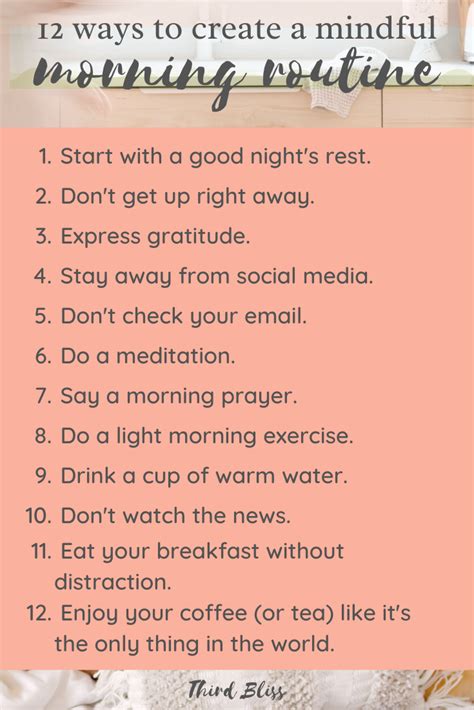 12 Ways To Create A Mindful Morning Routine Easy Morning Routine