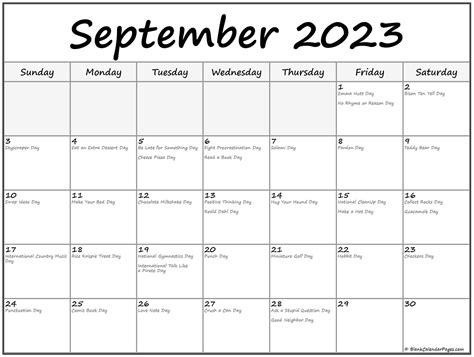 September 2023 Calendar National Get Calendar 2023 Update