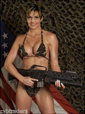Sexy Sarah Palin Gun Pose Army Bikini Wear Refrigerator Tool Box Magnet Ebay