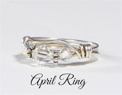 Items Similar To April Birthstone Ring Handmade Sterling Silver April