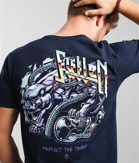 Sullen Chromed T Shirt Mens T Shirts In Navy Buckle