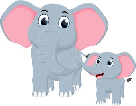 Mother Baby Elephant Stock Illustrations 1274 Mother Baby Elephant