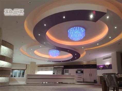 Pop design in hall room with luxury lighting: Latest false ceiling designs for hall Modern POP design ...