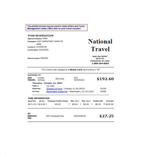 Travel Agency Bill Format In Excel