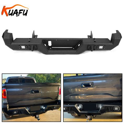 Pro Series Rear Bumper W Lights For 2016 2021 Toyota Tacoma 2017 2018