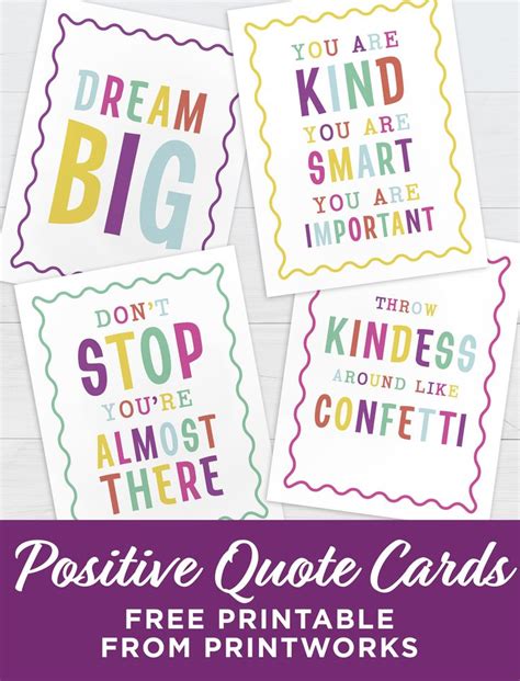 Positive Quote Printable Cards Quote Cards Positive Quotes