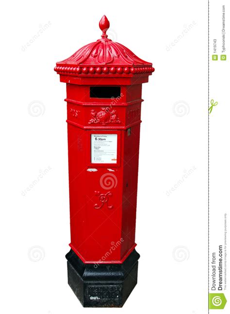 A British Royal Mail Postbox Isolated Stock Photos