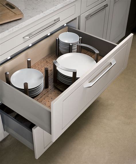 With a large island, you can potentially have a cabinet deep enough for. dish drawer pegs, important if no upper cabinets, possibly ...