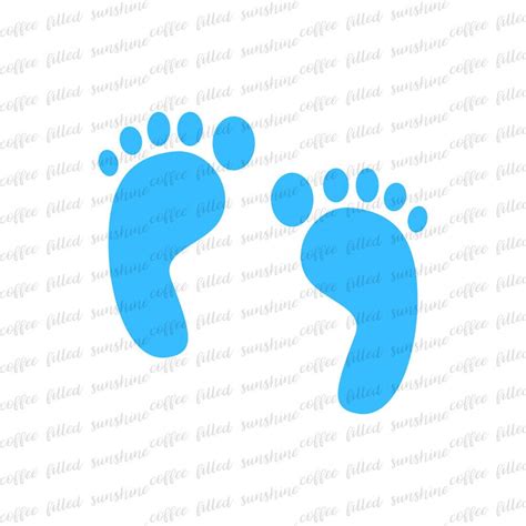 Baby Footprints Svg Digital File Pink And Blue Cut Print Etsy
