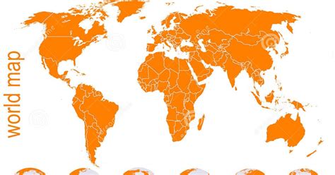 Orange World Map Time Zones Map
