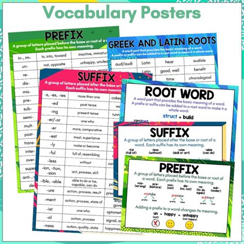 prefixes suffixes and greek and latin root word posters and vocabulary cards top teaching tasks