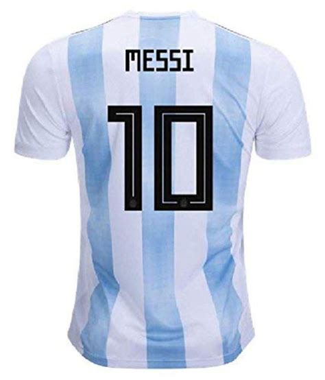Argentina T Shirt 2018 World Cup Whiteblueargentina Jersey Messi Messi Tshirt Buy Online At