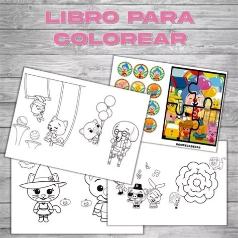 Libro Colorear Editable Para Imprimir De Plim Plim Rosa 19000 En