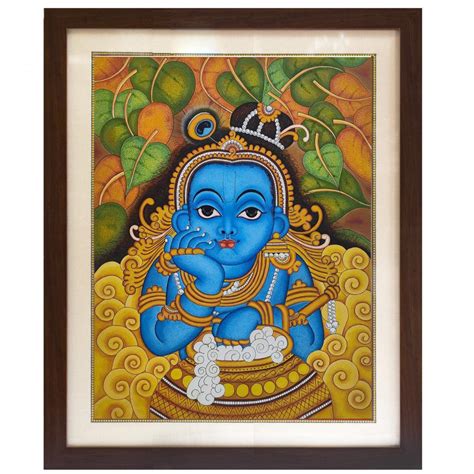 Baby Krishna Kerala Mural Painting