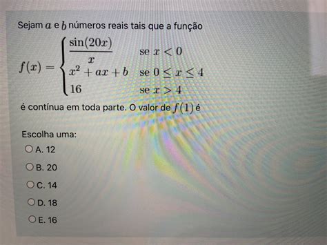 Determine A E B Reais Tais Que
