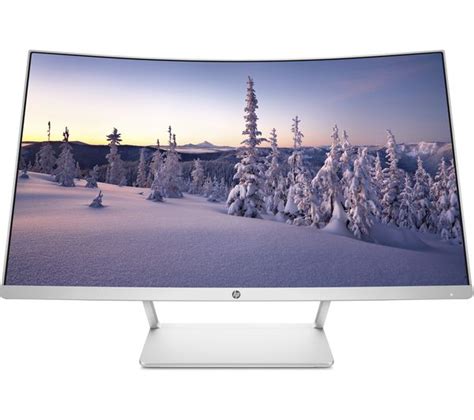 Hp 27 Full Hd 27 Curved Led Monitor White And Silver Deals Pc World