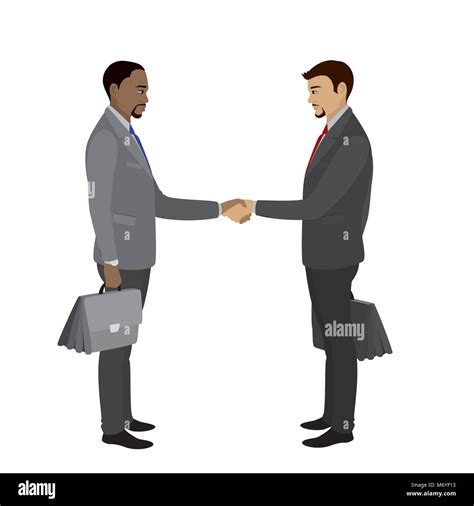 Cartoon Of Businessmen Shake Hand Concept For Deals Teamwork