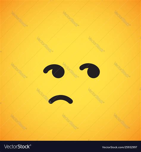 Realistic Yellow Emoticon In Front Royalty Free Vector Image