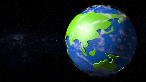 Cartoon Clipart Earth Rotation Anime World Earth Day Celebration 3d
