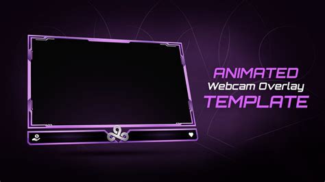 Animated Webcam Overlay Template Twitch Pink Webcam Frame Animated