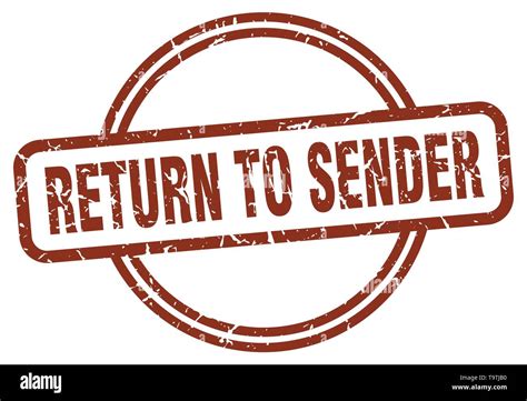 Return To Sender Stamp Isolated On White Stock Vector Image And Art Alamy
