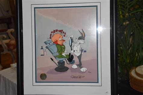 Limited Edition Animation Cell Issued In 1994 By Chuck Jones Bugs Bunny And Elmer Fudd The