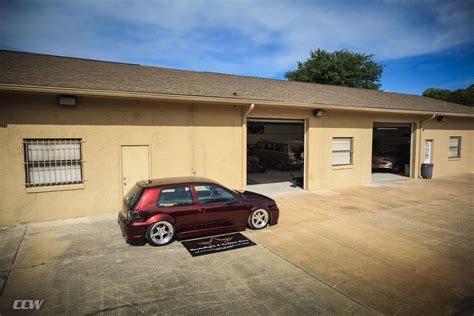 Burgundy Red Volkswagen Golf Mk4 Gti Dropped On Ccw Lm5 Forged Wheels