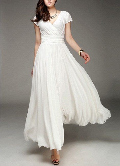 With their soft fabrics and trendy designs, the ovs long dresses combine elegance and comfort. Women's White Long Dress Chiffon Skirt by colorfulday01 on ...