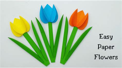 How To Make Easy Paper Flowers For Kids Nursery Craft Ideas Paper