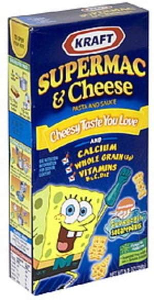 Kraft Spongebob Squarepants Pasta And Cheese Sauce 55 Oz Nutrition