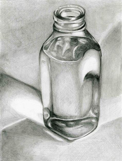 Glass Bottle By Noctorro Pencil Art Drawings Realistic Drawings Art