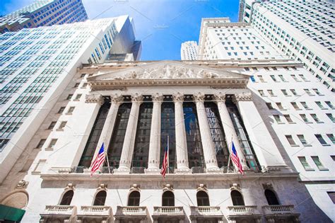 New York Stock Exchange In Manhattan Finance District View Of The