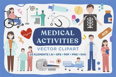 Medical Activity Vector Clipart Pack By Telllu On Envato Elements