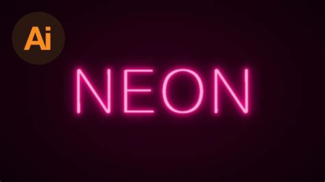 Learn How To Create A Neon Text Effect In Adobe Illustrator Dansk Creative Photography
