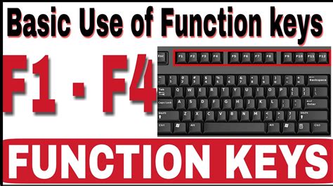 Basic Use Of Keyboard Function Keysf1 F4 Youtube