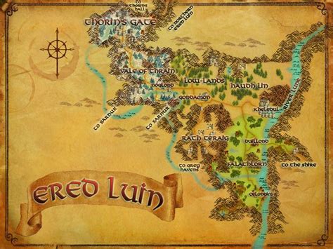 Maps Lotro Lord Of The Rings Map Middle Earth Map