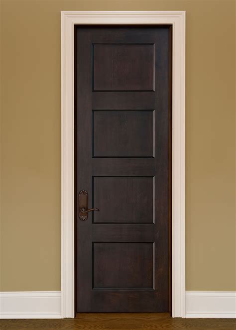 Interior Door Custom Single Solid Wood With Espresso Finish