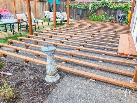 Diy Turning A Concrete Slab Into A Covered Deck Concrete Backyard