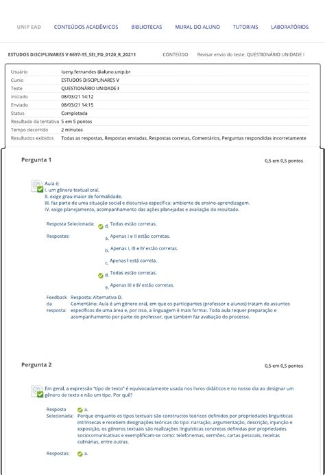 Ed V Questionario Unidade I Estudos Disciplinares Pedagogia Hot Sex